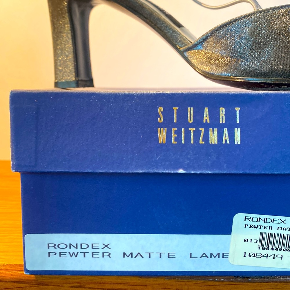 Stuart Weitzman Rondex Pewter Matte Lame - Picture 6 of 10